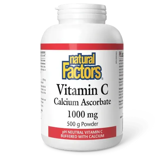 NATURAL FACTORS VITAMIN C (CALCIUM ASCORBATE) POWDER 500G