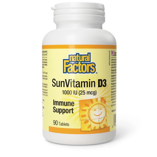 NATURAL FACTORS VITAMIN D3 1000 IU 90 TABS