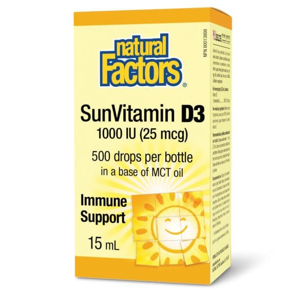NATURAL FACTORS SUNVITAMIN D3 1000IU DROPS 15ML