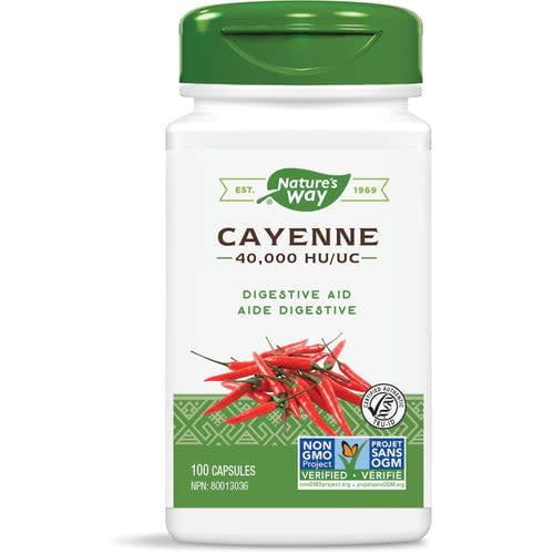 NATURE'S WAY CAYENNE PEPPER 40,000 HU / 100 CAPS
