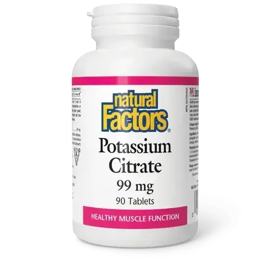 NATURAL FACTORS POTASSIUM CITRATE 99MG 90 TABS