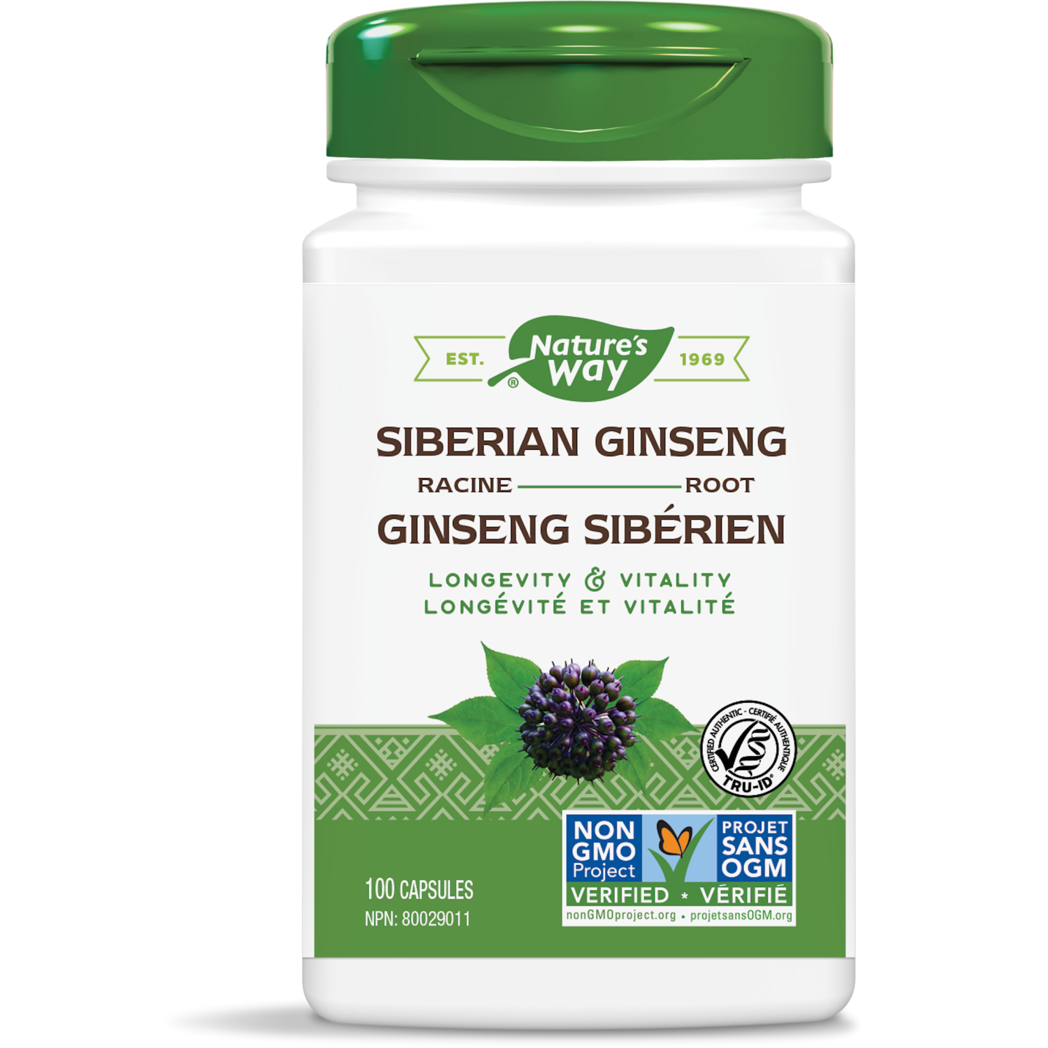 NATURE'S WAY SIBERIAN GINSENG 100 CAPS