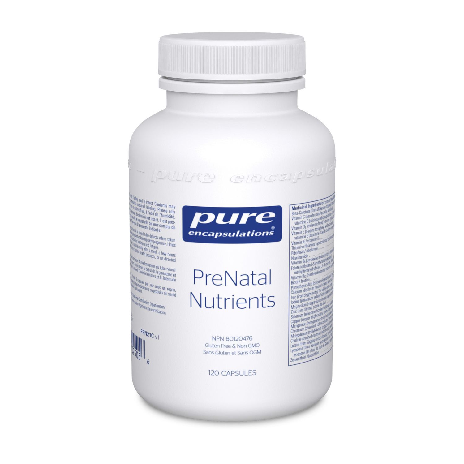 PURE ENCAPSULATIONS PRENATAL NUTRIENTS 120 VEGICAPS