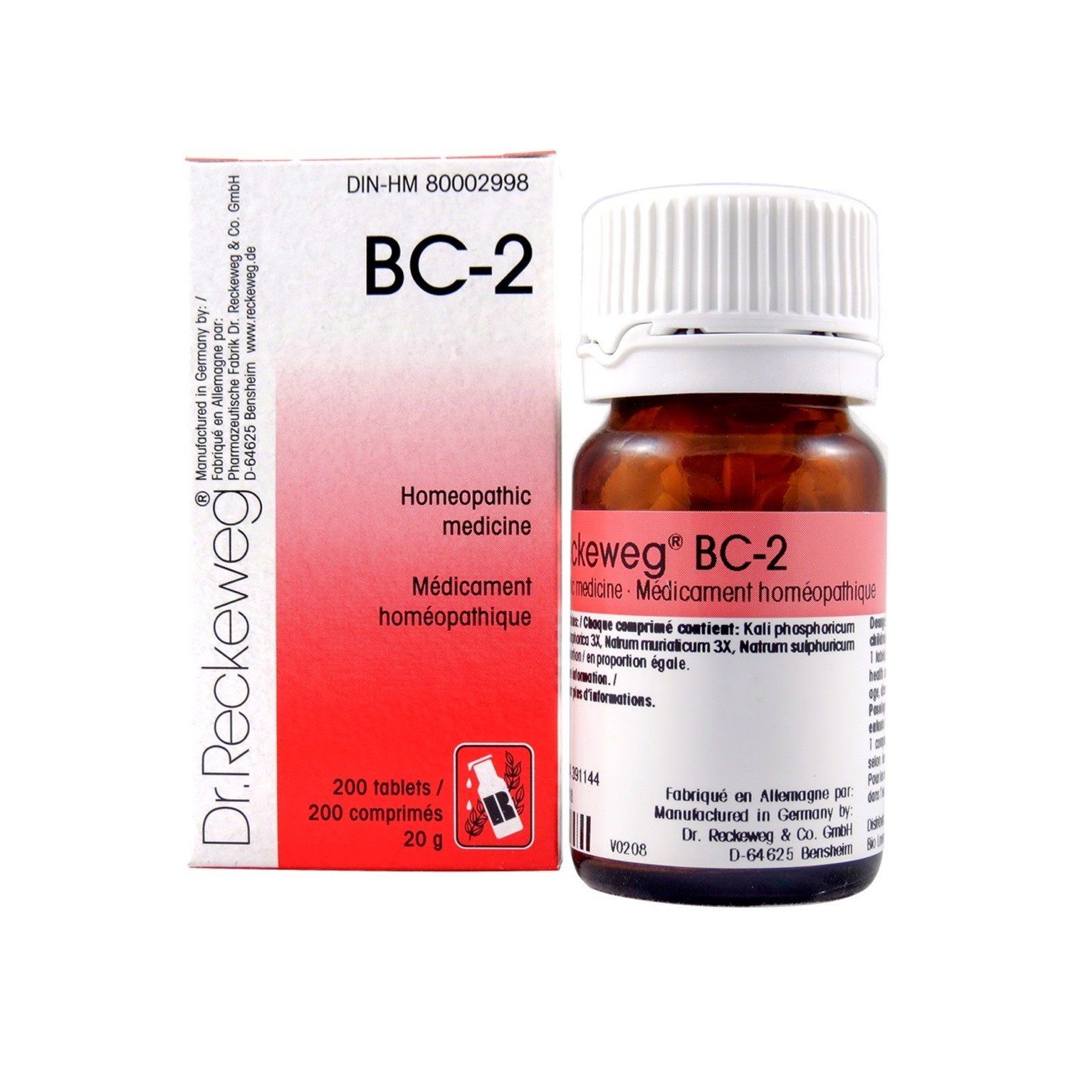 RECKEWEG BC-2 COMBINATION SALTS (20G) 200 TABS