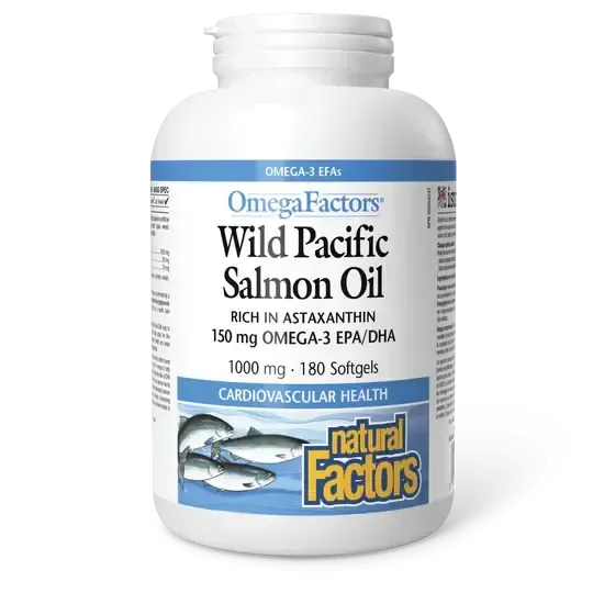 NATURAL FACTORS WILD PACIFIC SALMON OIL 180 SOFTGELS