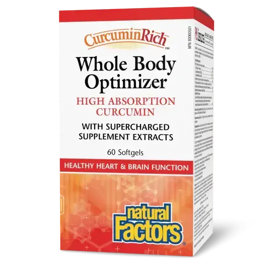 NATURAL FACTORS WHOLE BODY OPTIMIZER CURCUMIN 60 SOFTGELS