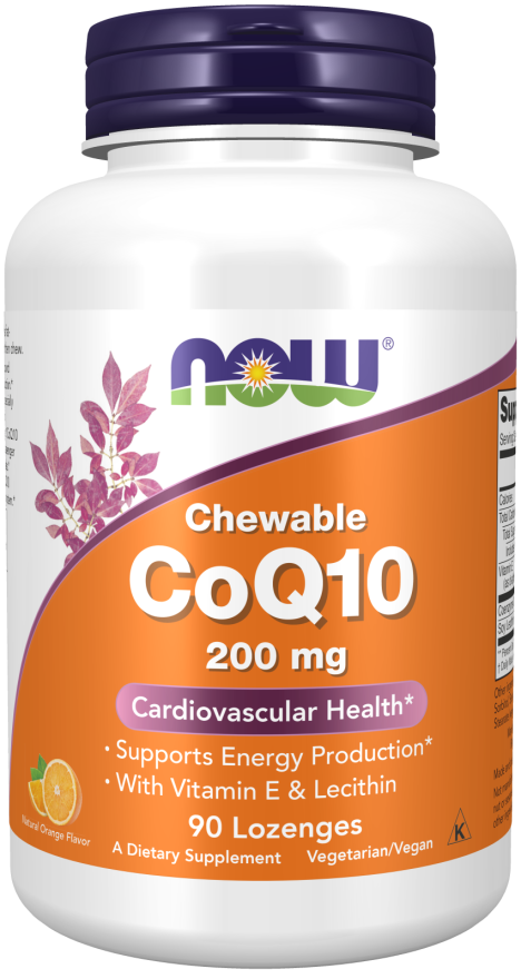 NOW CO Q10 CHEWABLES 200MG 30 LOZENGENS