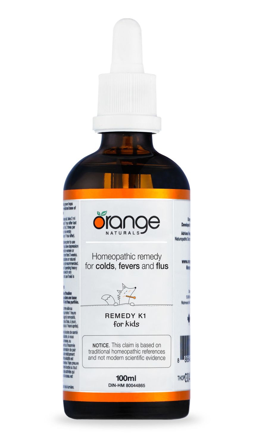 ORANGE REMEDY K1 (FORMERLY COLD + FLU) HOMEOPATHIC (KIDS) 100ML