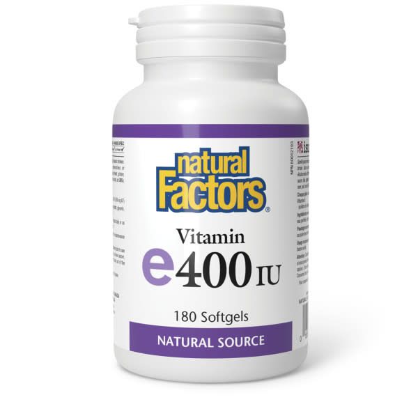 NATURAL FACTORS VITAMIN E 400IU 180 SOFTGELS