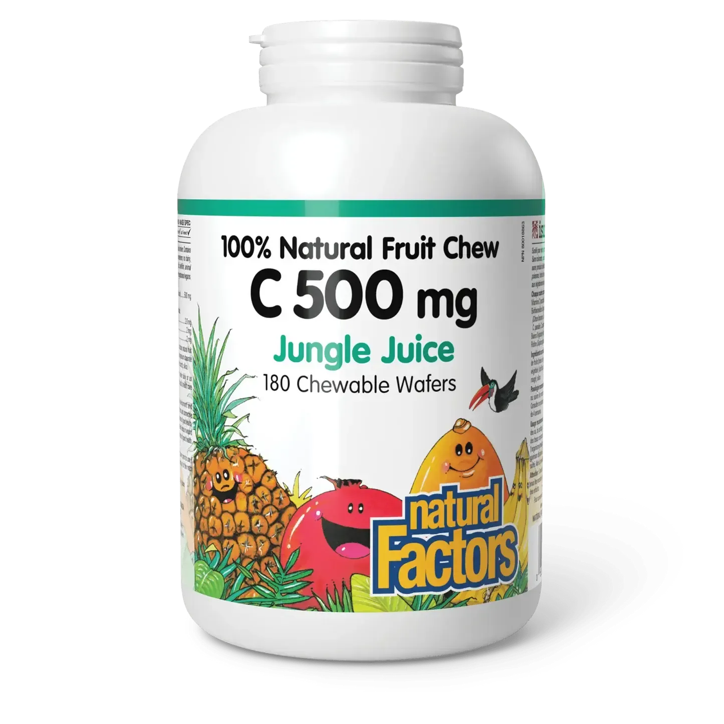 NATURAL FACTORS C 500MG (JUNGLE JUICE) 180 CHEWABLE WAFERS