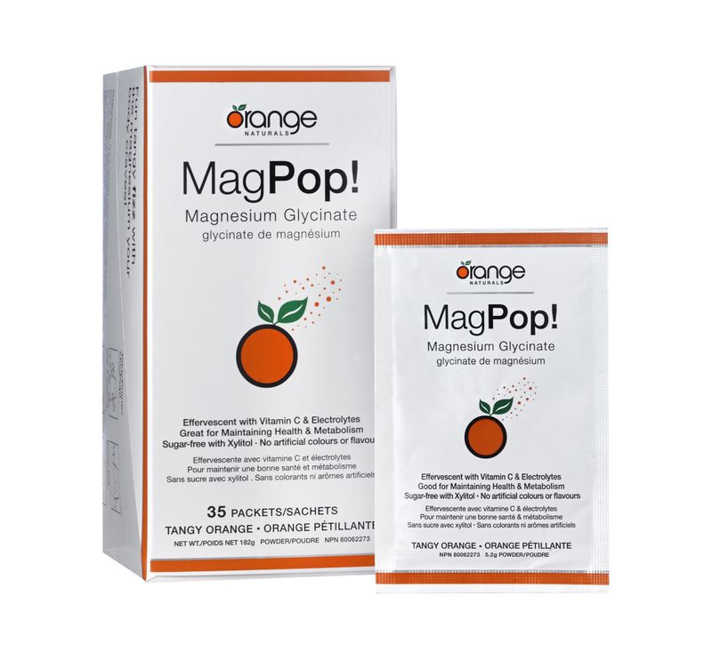 ORANGE MAGPOP GLYCINATE EFFERVESCENT POWDER (CARTON)