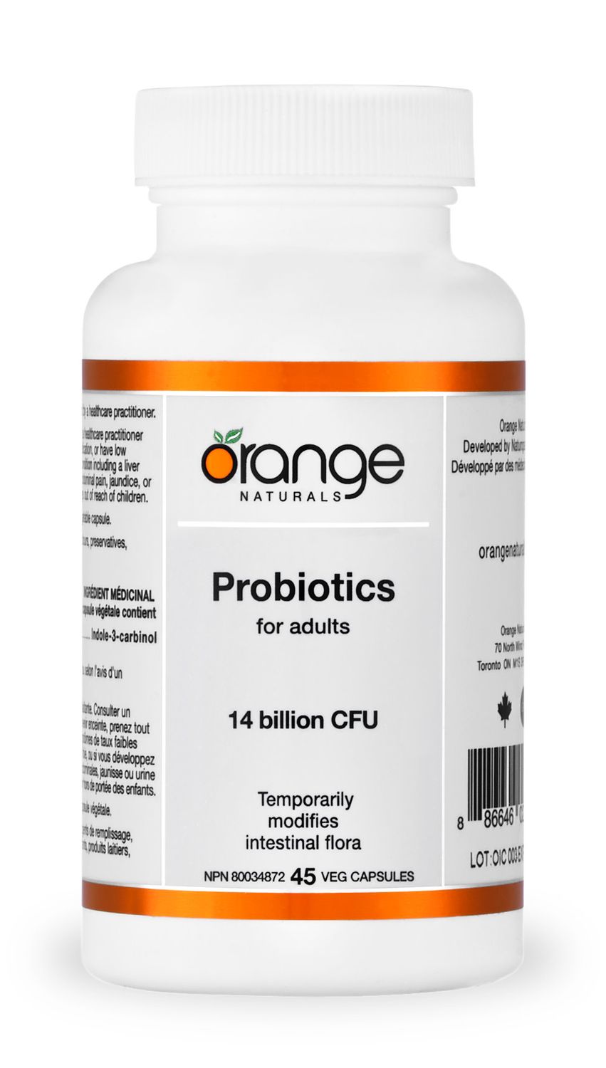ORANGE PROBIOTICS FOR ADULTS 14BILLION 45 CAPS