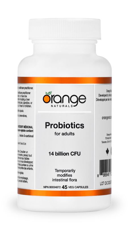 ORANGE PROBIOTICS FOR ADULTS 14BILLION 45 CAPS