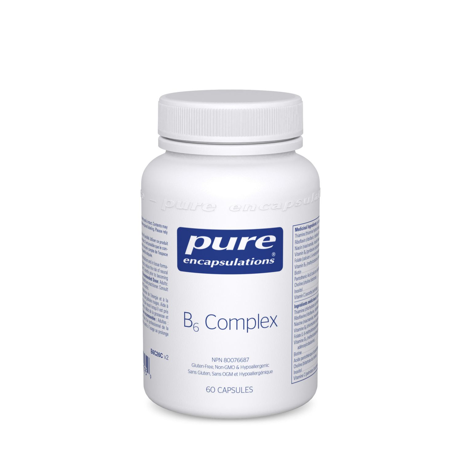 PURE ENCAPSULATIONS B6 COMPLEX 60 VEGICAPS (REFORMULATED)