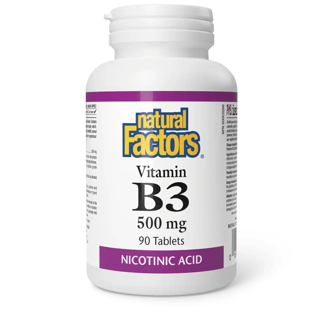NATURAL FACTORS B3 NIACIN 500MG 90 TABS