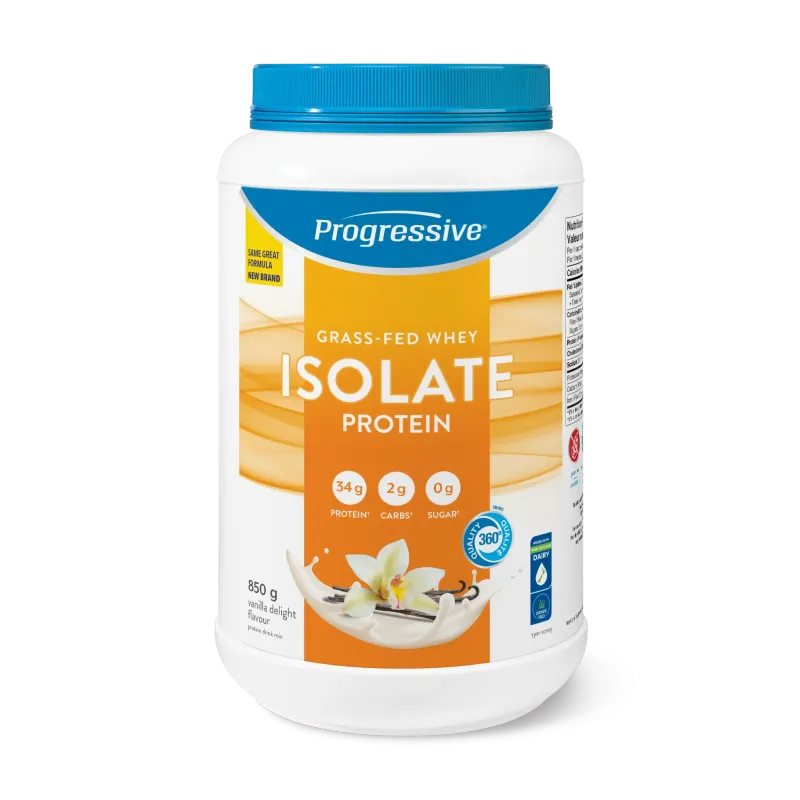 PROGRESSIVE GRASS FED WHEY ISOLATE PROTEIN VANILLA 850G