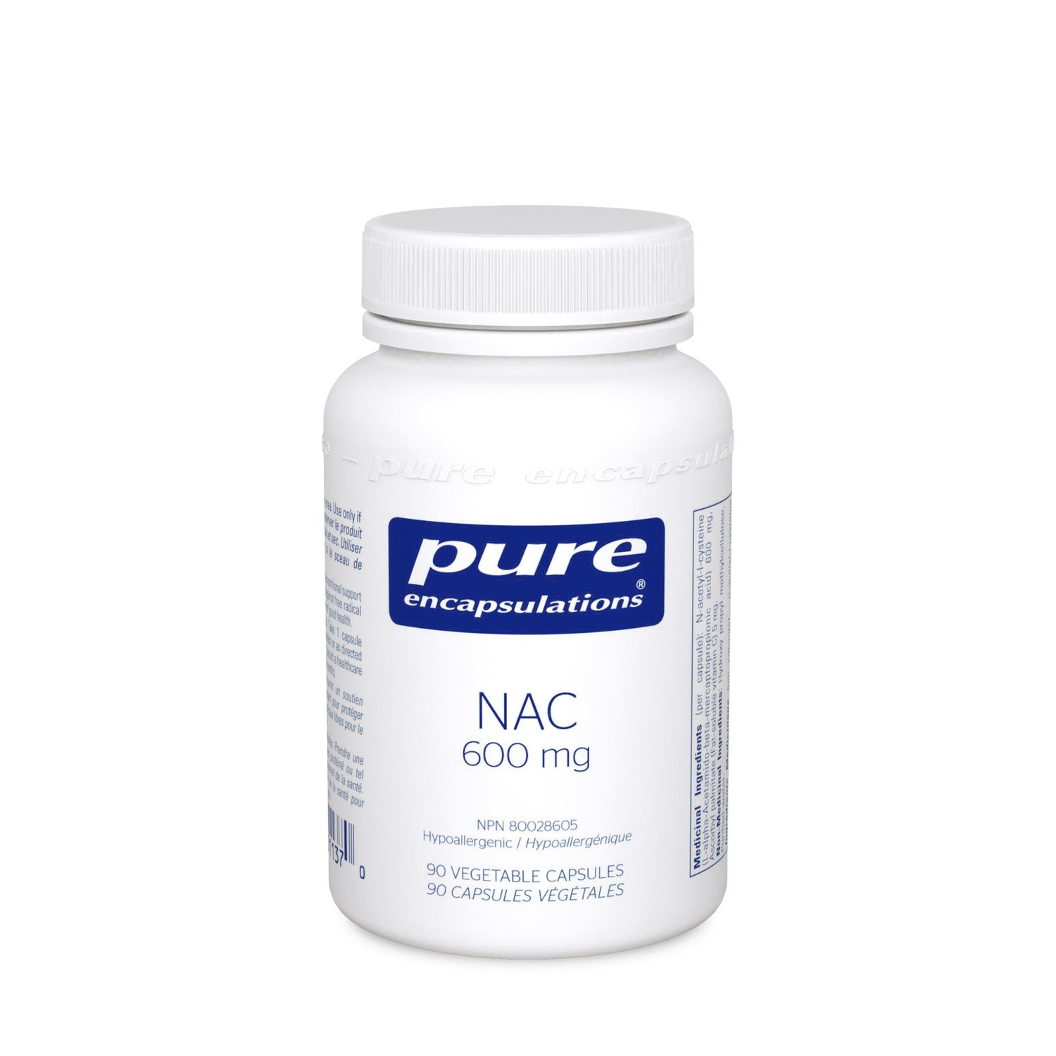 PURE ENCAPSULATIONS NAC 600MG 90 VEGICAPS