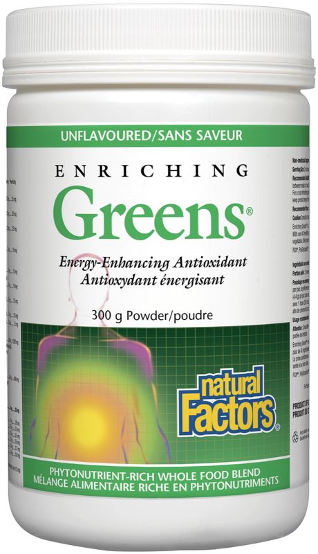NATURAL FACTORS ENRICHING GREENS UNFLAVOURED 300G