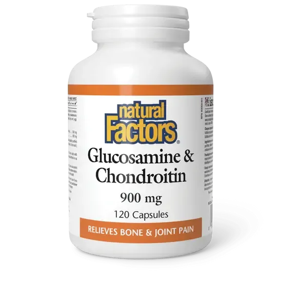 NATURAL FACTORS GLUCOSAMINE &amp; CHONDROITIN SULFATE 900MG 120 CAPS