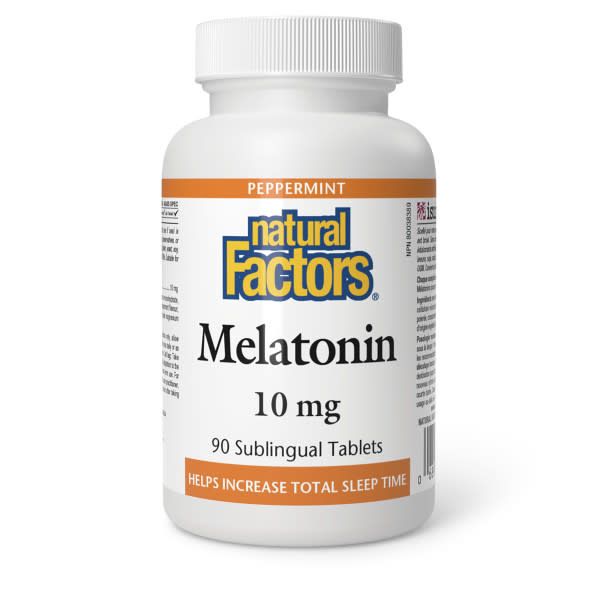 NATURAL FACTORS MELATONIN 10MG 90 PEPPERMINT SUBLINGUAL TABS
