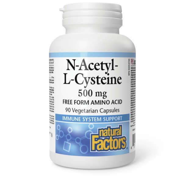 NATURAL FACTORS N-ACETYL L-CYSTEINE (NAC) 500MG 90 VEGICAPS