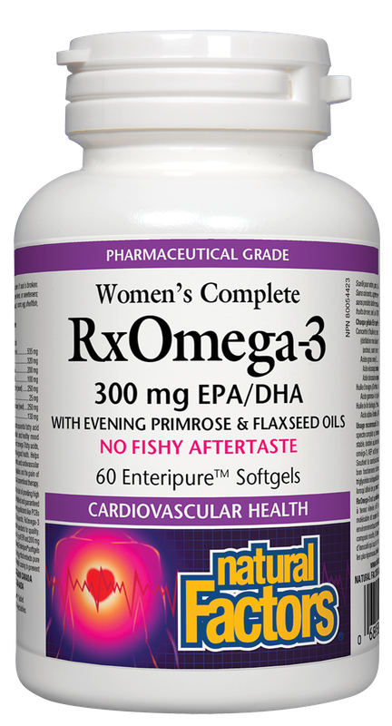 NATURAL FACTORS RXOMEGA-3 WOMEN'S COMPLETE - 300MG - 60 ENTERIPURE SOFTGELS