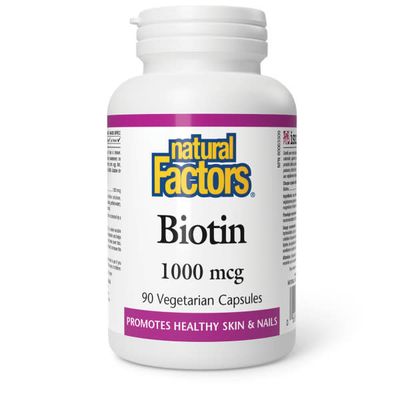 NATURAL FACTORS BIOTIN 1000MCG 90VCAPS NATURAL FACTORS BIOTIN 1000MCG 90VCAPS
