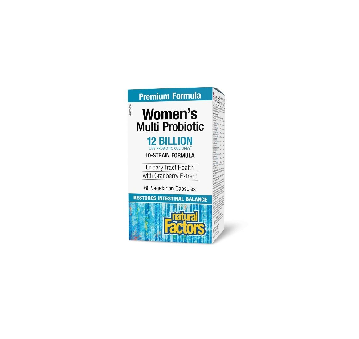 NATURAL FACTORS WOMEN'S MULTI PROBIOTIC WITH CRANRICH (12 BILLION CFU) 60 VEGICAPS