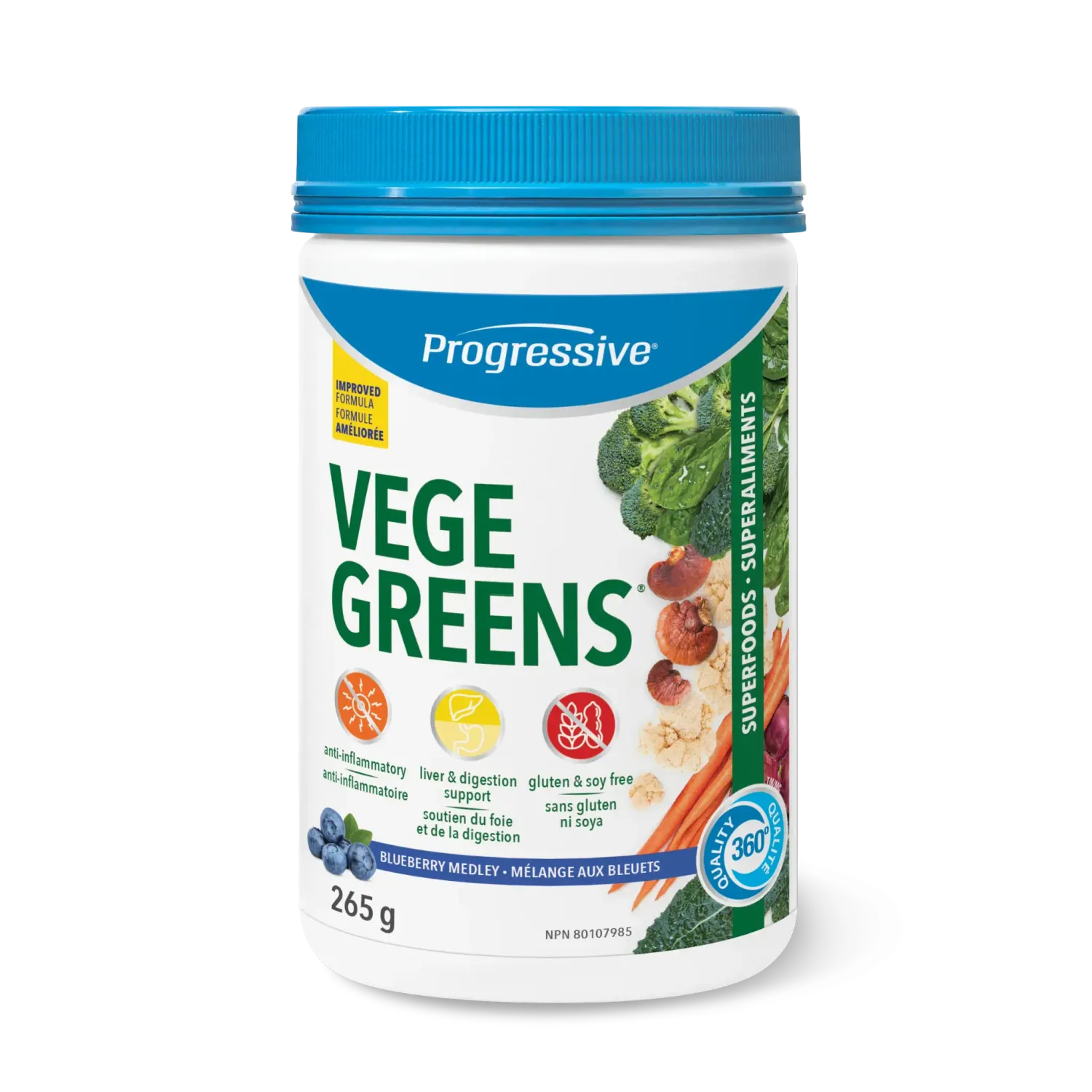 PROGRESSIVE VEGE GREENS BLUEBERRY 265G