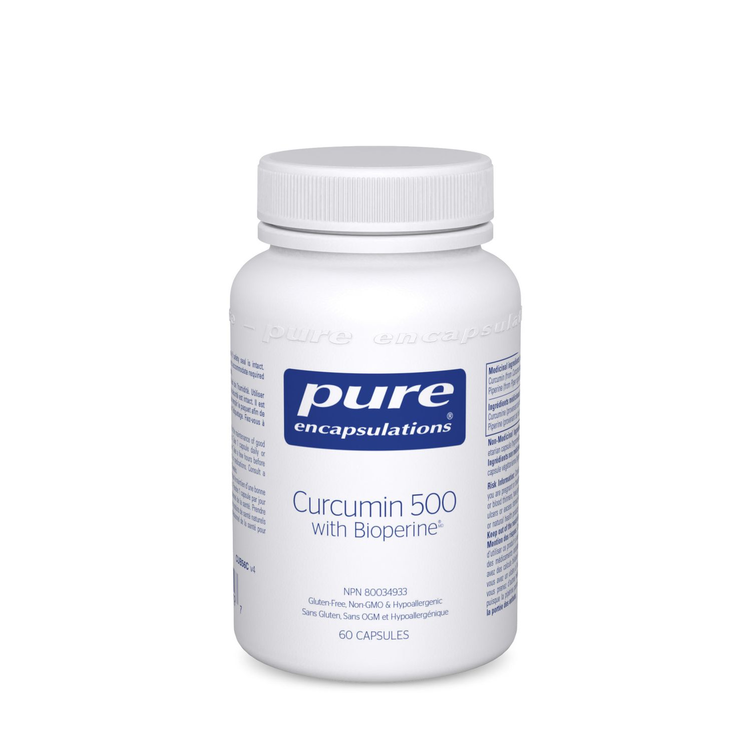 PURE ENCAPSULATIONS CURCUMIN 500 WITH BIOPERINE 60 VEGICAPS
