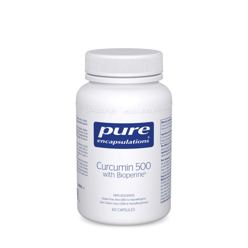 PURE ENCAPSULATIONS CURCUMIN 500 WITH BIOPERINE 60 VEGICAPS