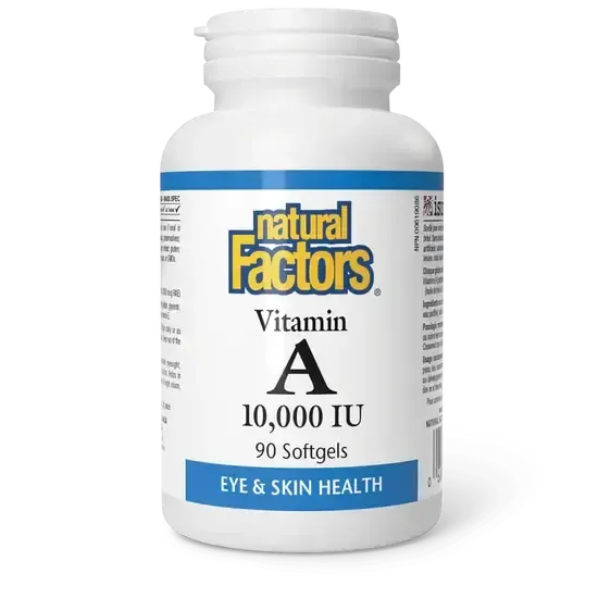 NATURAL FACTORS VITAMIN A 10, 000 IU 90 SOFTGELS