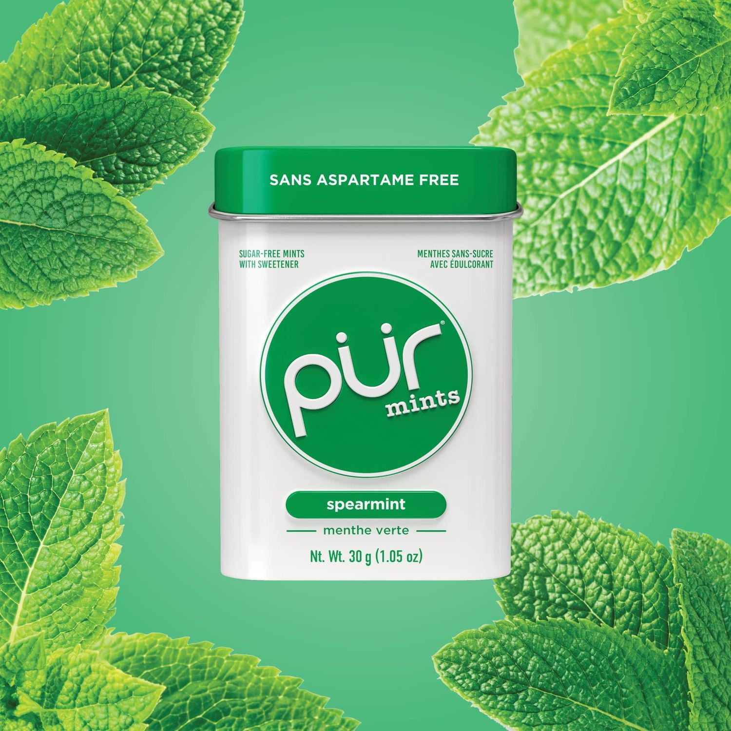 PUR MINTS SPEARMINT TIN 30G