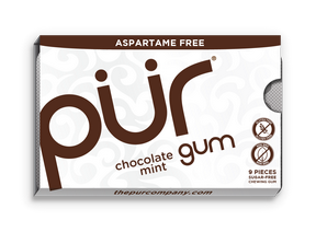 PUR CHOCOLATE MINT GUM 9PC