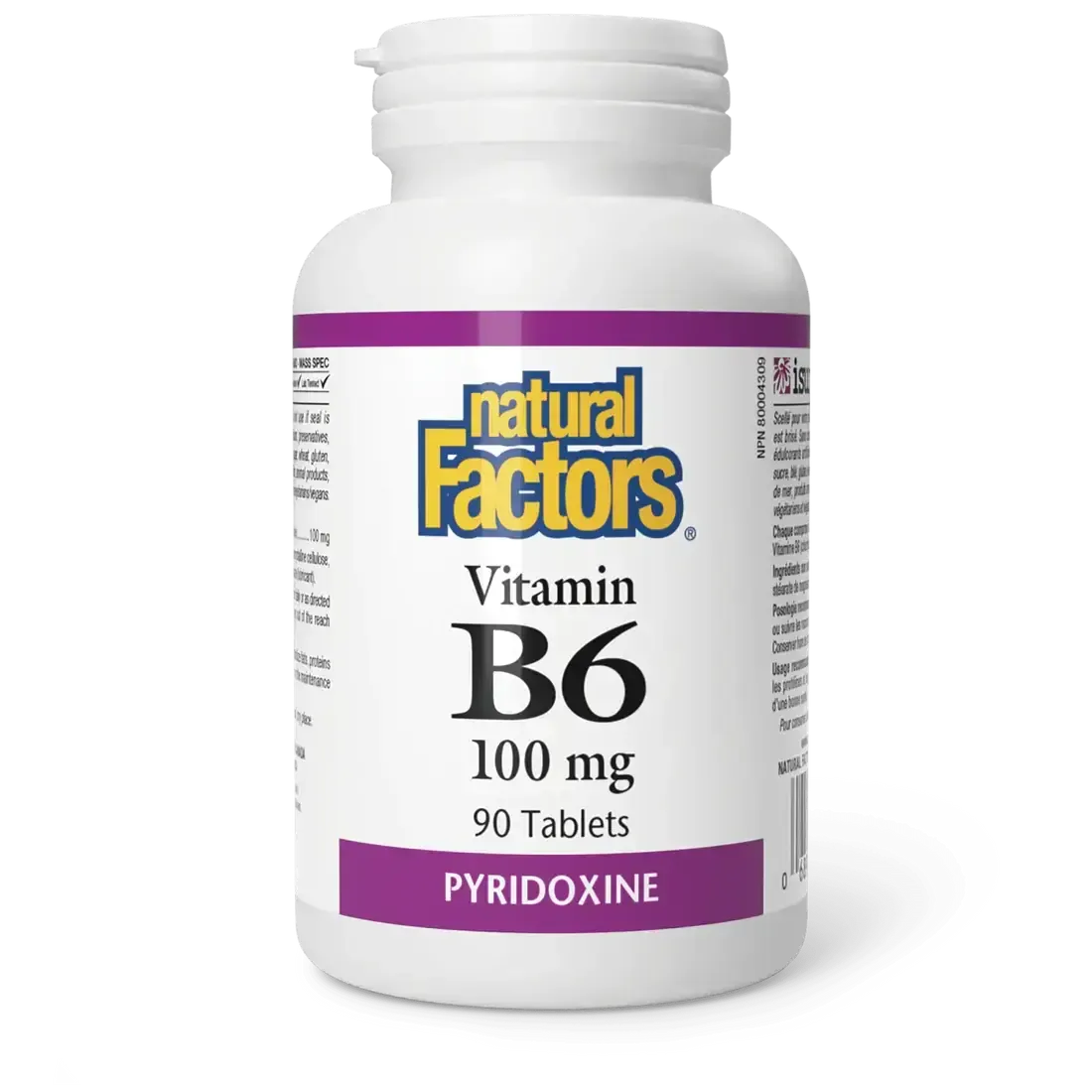 NATURAL FACTORS B6 100MG 90 CAPS