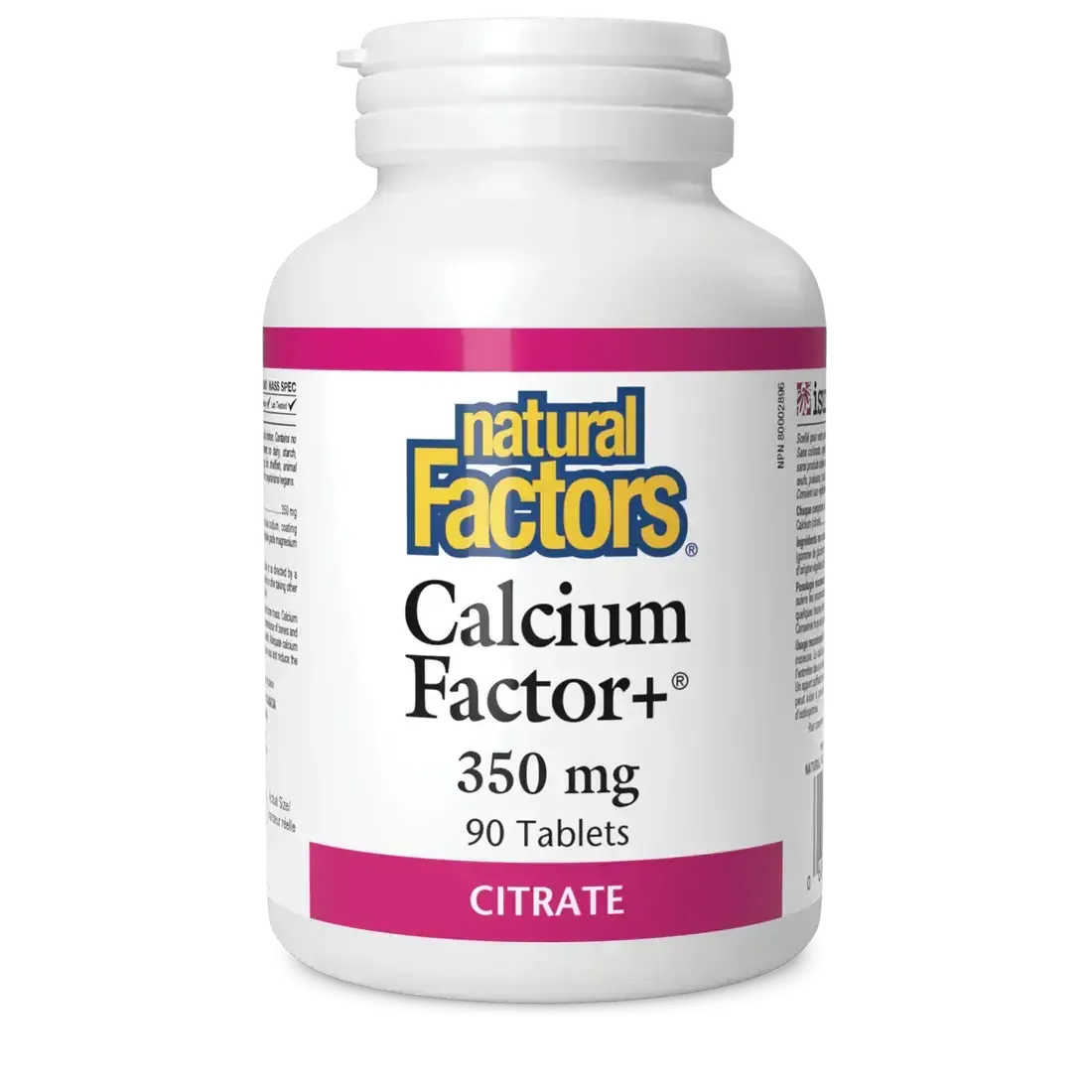 NATURAL FACTORS CALCIUM FACTOR + 350MG (CITRATE) 90 TABS