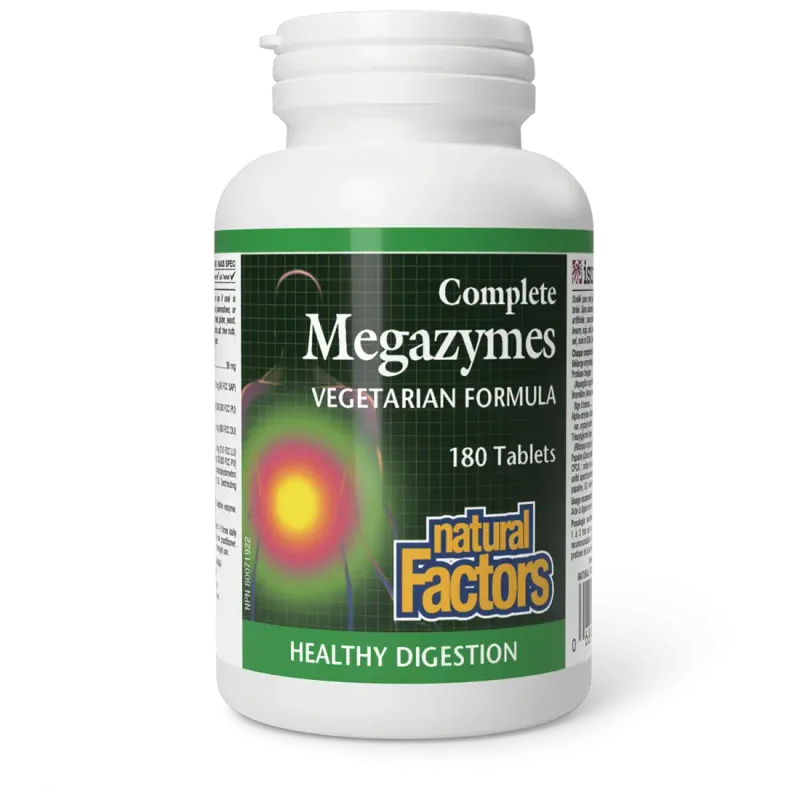 NATURAL FACTORS COMPLETE MEGAZYME VEGETARIAN FORMAULA 180 TABS