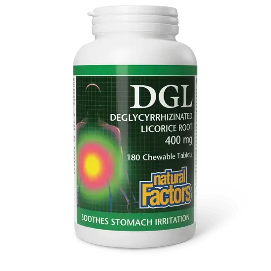 NATURAL FACTORS DGL (400MG) 180 CHEWABLE TABS