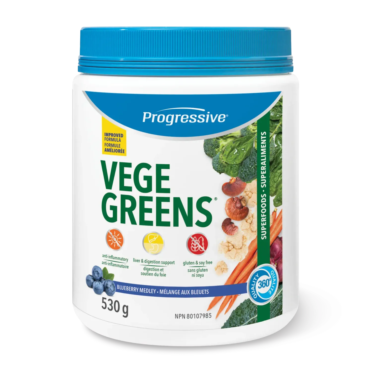 PROGRESSIVE VEGE GREENS BLUEBERRY 530G