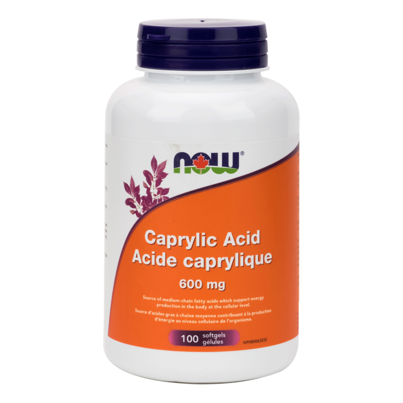 NOW CAPRYLIC ACID 600MG 100 SOFTGELS