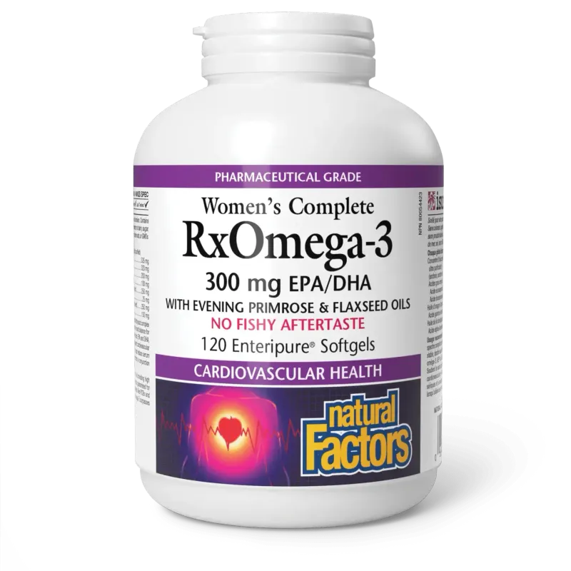NATURAL FACTORS RXOMEGA-3 WOMEN'S COMPLETE - 300MG - 120 SOFTGELS