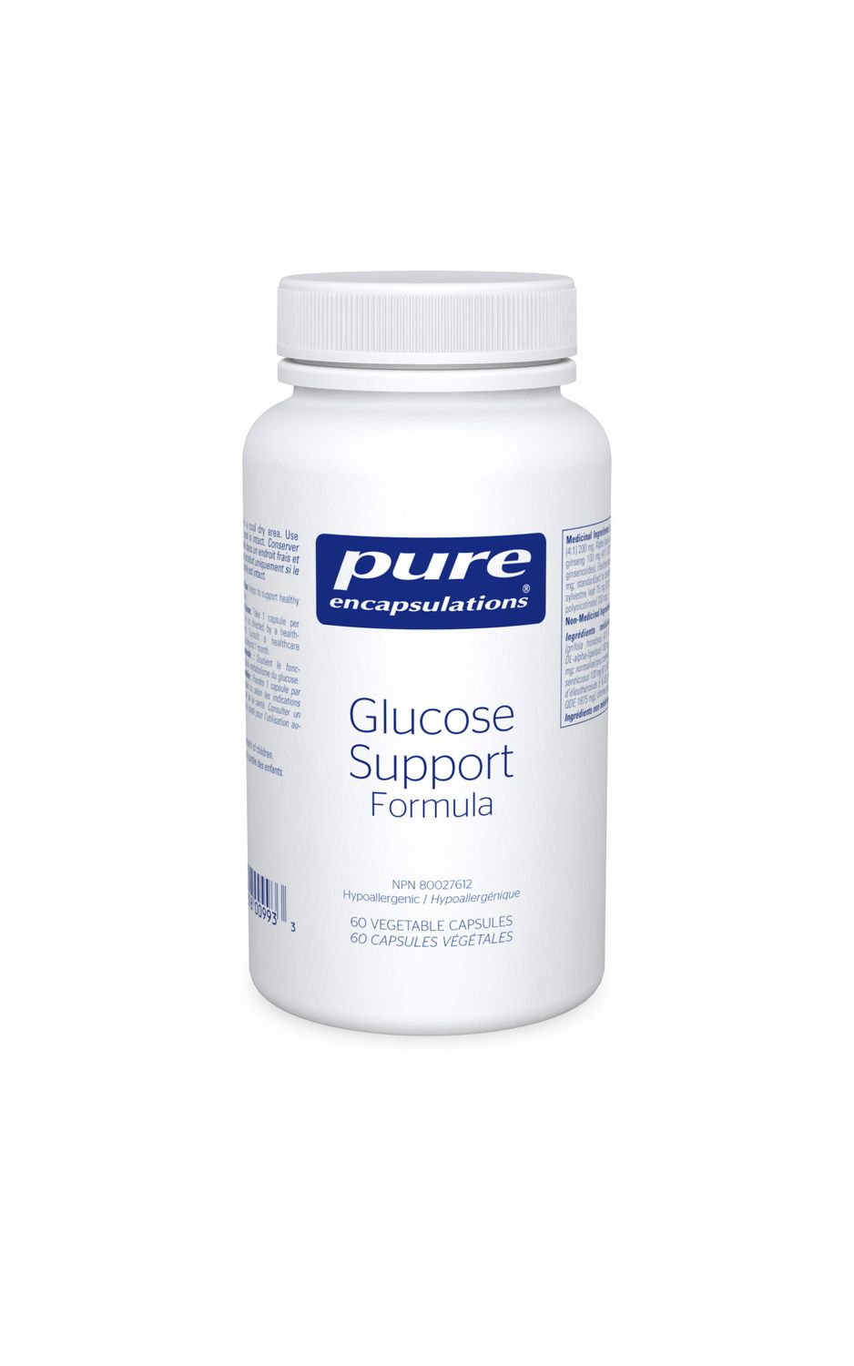 PURE ENCAPSULATIONS GLUCOSE SUPPORT FORMULA 60 VEGICAPS
