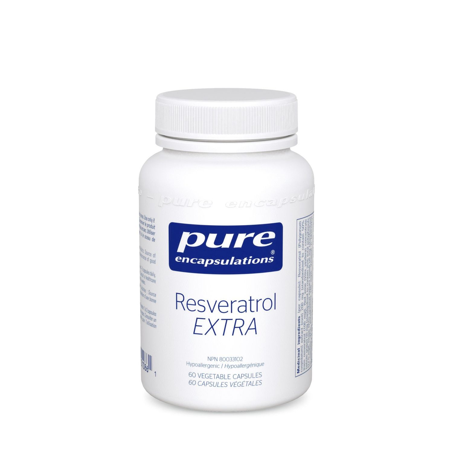 PURE ENCAPSULATIONS RESVERATROL EXTRA 60 VEGICAPS