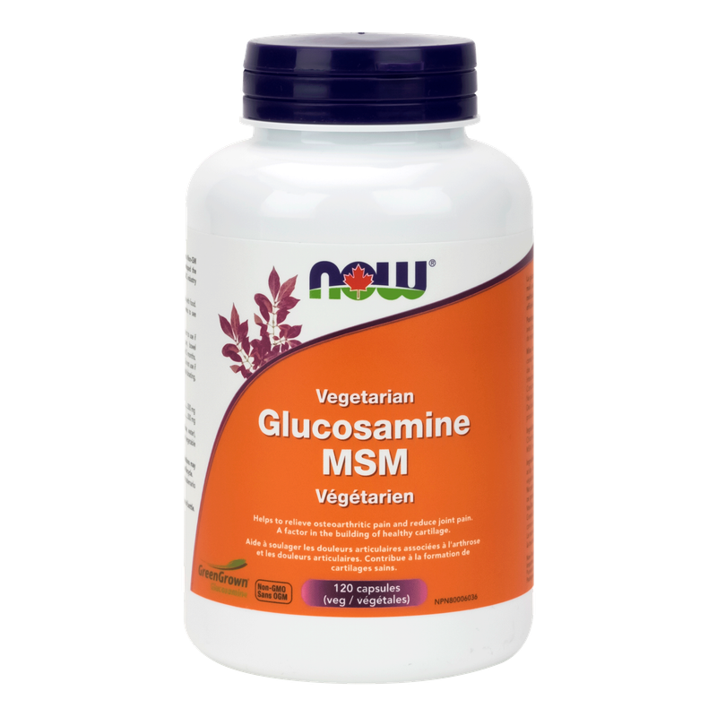 NOW VEGETERIAN GLUCOSAMINE AND MSM 100MG 120 VEGICAPS