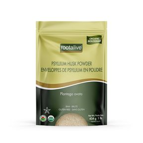 ROOTALIVE ORGANIC PSYLLIUM HUSK POWDER 1LB