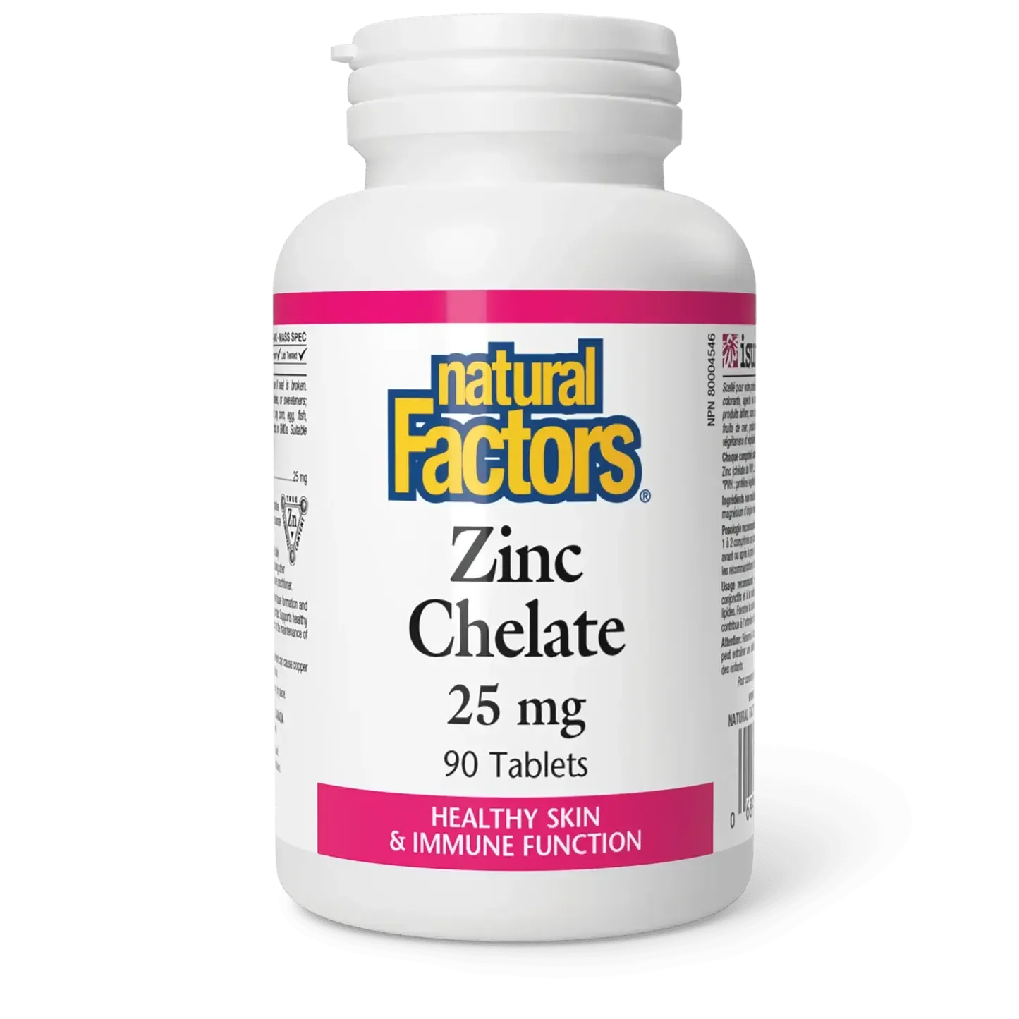 NATURAL FACTORS ZINC CHELATE 25MG 90 TABS