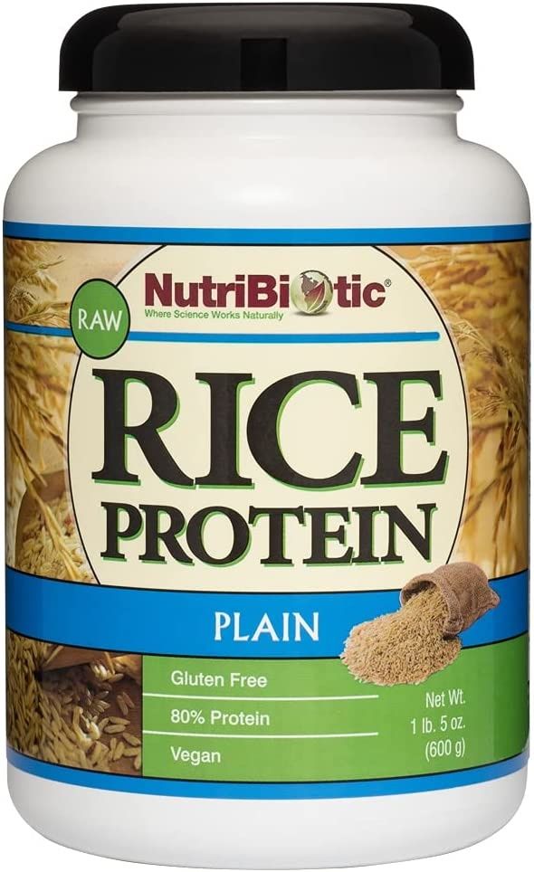 NUTRIBIOTIC RICE PROTEIN ORGANIC UNFLAVOURED 600G