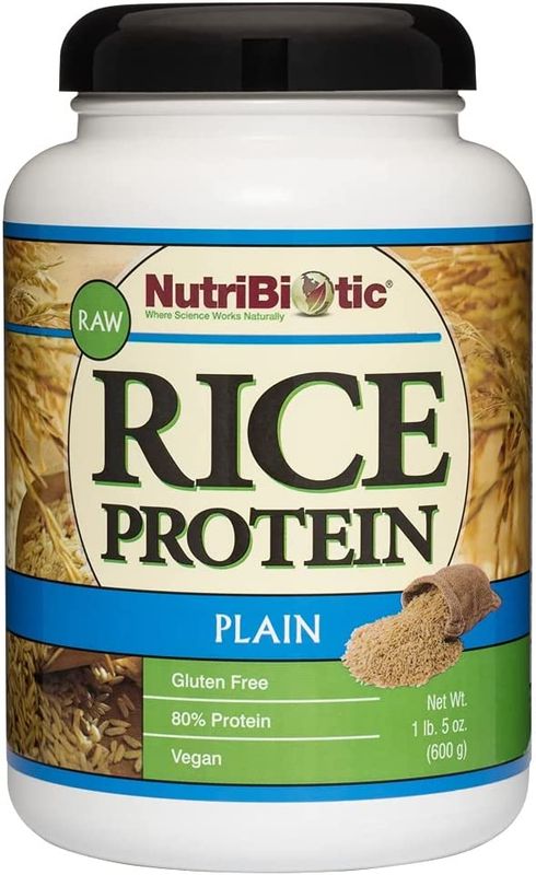 NUTRIBIOTIC RICE PROTEIN ORGANIC UNFLAVOURED 600G