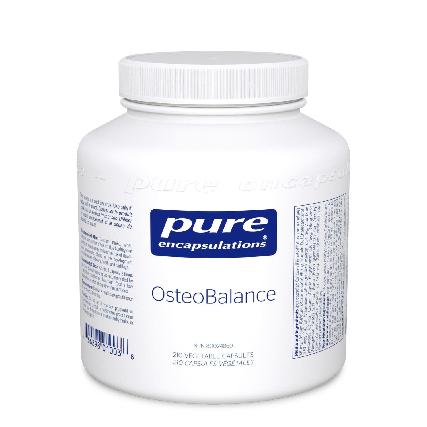PURE ENCAPSULATIONS OSTEOBALANCE 210 CAPS