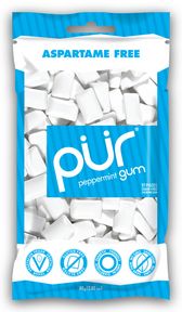 PUR GUM PEPPERMINT BAG 80G
